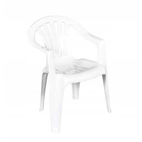 Sedia da giardino in plastica Zircon bianca