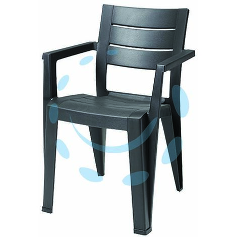 SEDIA DA GIARDINO JULIE SMOOTH FINISH/REZOLITH GRAPHITE