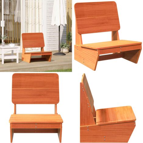 Sedia da Giardino Marrone Cera 60x64x70,5cm Legno Massello Pino - Poltrona da giardino - Sedia in legno