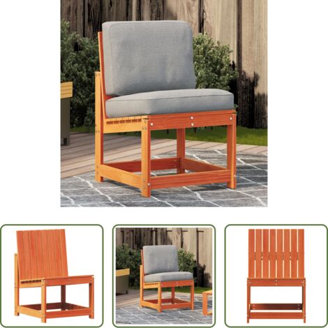Sedia da giardino marrone -  Sedia da Giardino Marrone Cera 50,5x55x77cm Legno Massello Pino