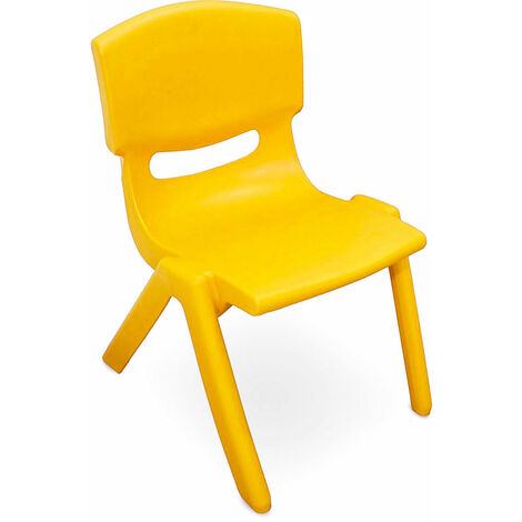 Sedia da Giardino per Bambini 26x30x50 cm in Plastica Giallo