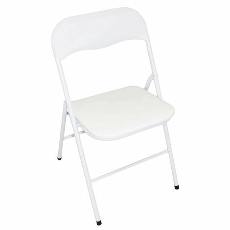 Sedia da Giardino Pieghevole Slim 44x45x79 h cm in Acciaio Bianca Lucida
