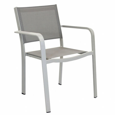 Sedia da Giardino Zante Impilabile 56x60x84 h cm in Textilene Tortora