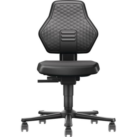 Sedia da lavoro Air Flow Rl. imbottitura in similpelle nera 450-600mm