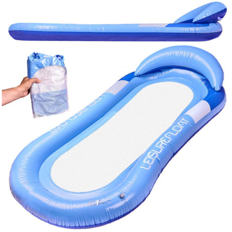 Sedia da nuoto con materasso gonfiabile blu