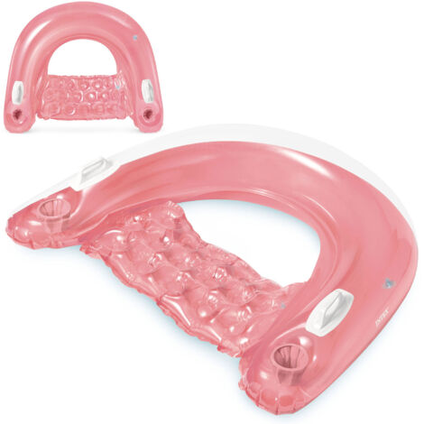 Sedia da piscina con maniglie 147 x 99 cm rosa INTEX 58859