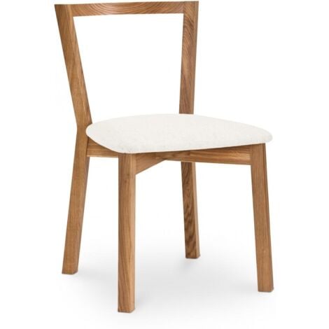 Sedia da pranzo di legno in stile scandinavo Bianco