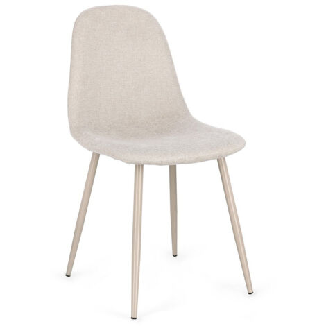 Sedia da Pranzo in Fibra Sintetica, Tortora/Beige