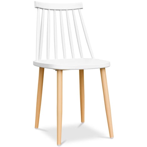 Sedia da pranzo in legno - Design scandinavo - Joy Bianco