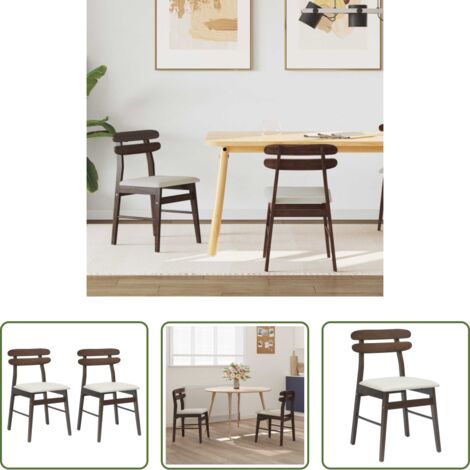 Sedia da pranzo in legno -  Sedia da pranzo 2 pcs Marrone chiaro e chiaro