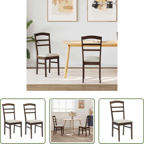 Sedia da pranzo in legno -  Sedia da pranzo 2 pcs Marrone chiaro e chiaro
