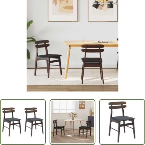 Sedia da pranzo in legno -  Sedia da pranzo 2 pcs Marrone chiaro e nero