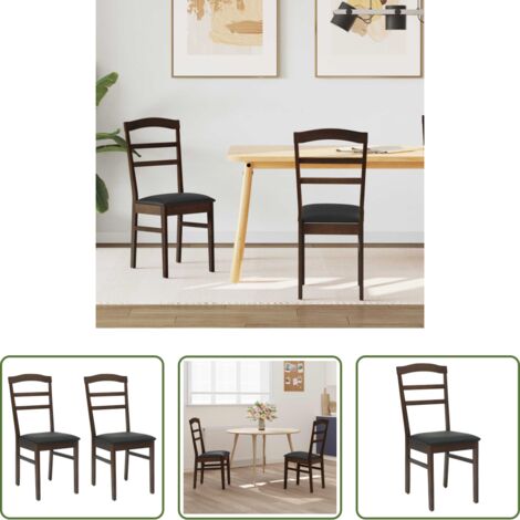 Sedia da pranzo in legno -  Sedia da pranzo 2 pcs Marrone chiaro e nero