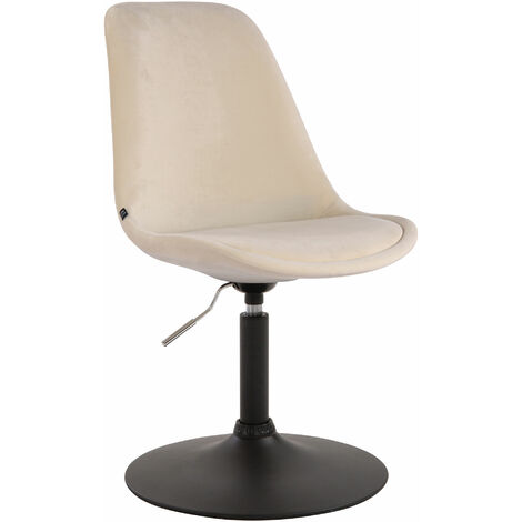 Sedia da pranzo Maverick in velluto crema nero