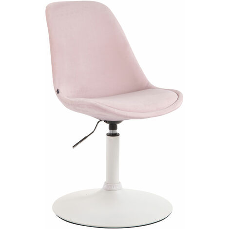 Sedia da pranzo Maverick in velluto rosa bianco