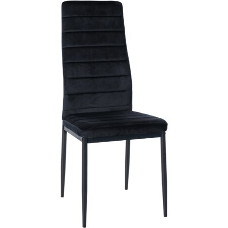 Sedia da pranzo Mayfair nero Velluto