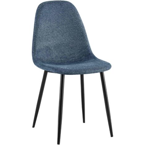 Sedia da pranzo Napier blu scuro Tessuto