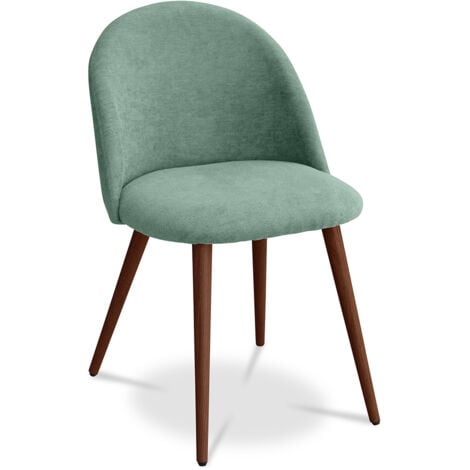 Sedia da pranzo - Rivestita in tessuto - Stile scandinavo - Evelyne Pastel blue
