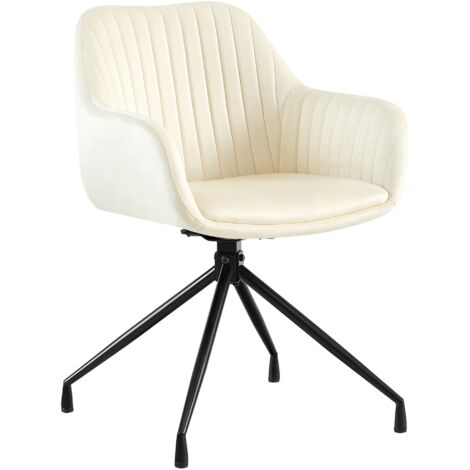 Sedia da pranzo Welby crema Velluto
