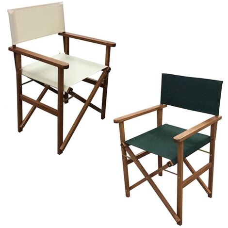 Sedia da regista poltrona relax prendi sole per spiaggia mare giardino campeggio piscina in legno e tessuto - colorigenerali: BEIGE - MISURA: BASE