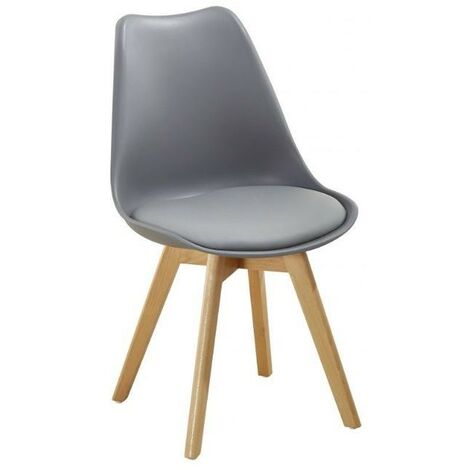 Sedia da Soggiorno e Cucina linea Soft Grigia 54x49x83 cm