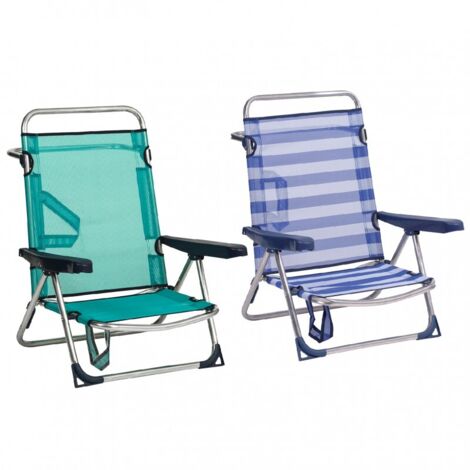 Sedia da spiaggia 607-alf reclinabile alluminio fibreline alco