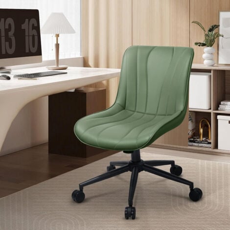 RATTANTREE Sedia da Studio in Casa - bigzzia Sedia da ufficio con ruote - Sedia Girevole - egolabile in Altezza - Sedia sgabello - per Studio, Camera da Letto - verde
