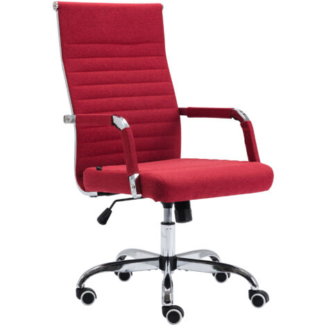Sedia Da ufficio Amadora rosso Tessuto