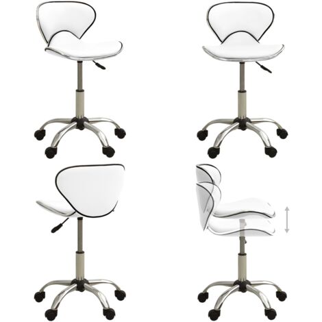 Sedia da Ufficio Bianca in Similpelle - Sedia da ufficio in similpelle - Sedia da ufficio regolabile