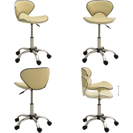 Sedia da Ufficio Crema in Similpelle - Seduta regolabile - Similpelle