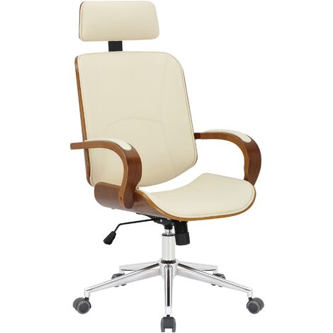Sedia da ufficio Dayton Noce/crema