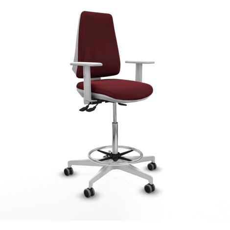 Sedia da Ufficio Elche Piqueras y Crespo B5B026G Rosso Granato Alta