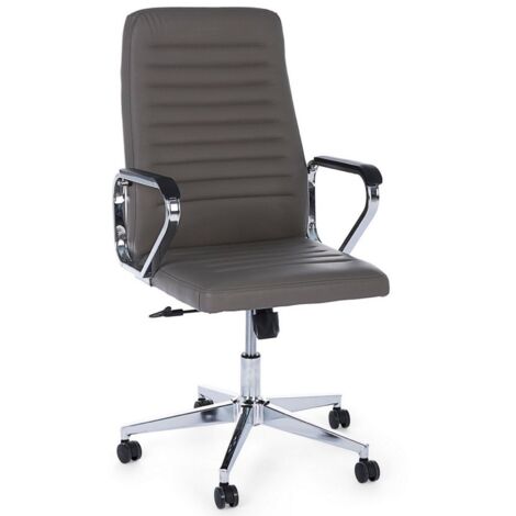Sedia da ufficio ergonomica "Derek" con braccioli e ruote altezza regolabile -Fango