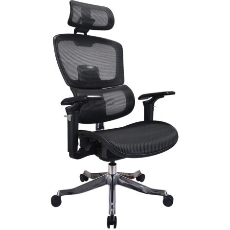 Sedia da ufficio ergonomica ProjectPLUS B10-Ergo - Nero