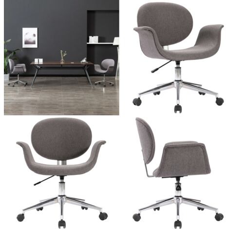 Sedia da Ufficio Girevole Grigia in Tessuto - Seduta ergonomica - Sedia da ufficio in tessuto