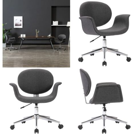 Sedia da Ufficio Girevole Grigia in Tessuto - Seduta ergonomica - Sedia da ufficio in tessuto