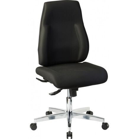 Sedia da ufficio girevole Punktsynchr. con schienale nero, altezza regolabile 430-510mm, portata 110kg