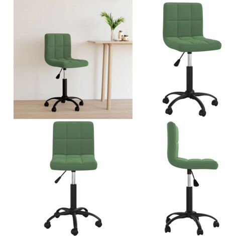 Sedia da Ufficio Girevole Verde Scuro in Velluto - Sedia da ufficio in velluto - Sedia da ufficio regolabile