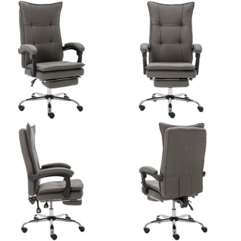 Sedia da Ufficio Grigia in Tessuto - Schienale reclinabile - Comfort