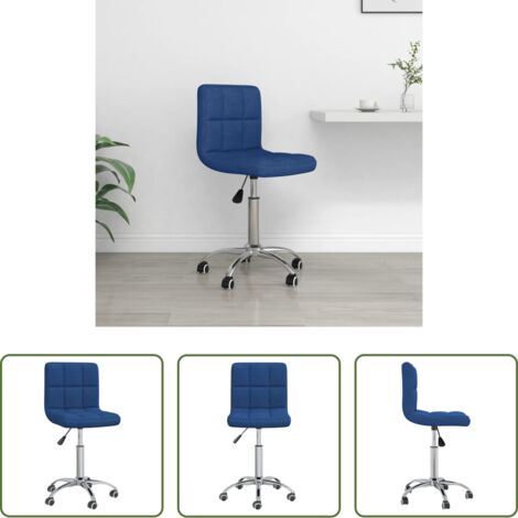 Sedia da ufficio in tessuto -  Sedia da Ufficio Girevole Blu in Tessuto