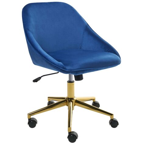 Sedia da ufficio in velluto blu marino Bardsdale