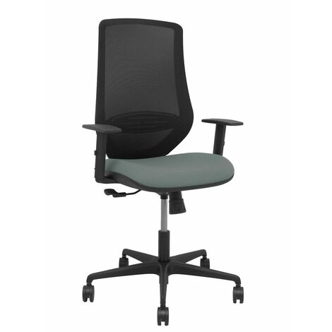 EASYCOMFORT Sedia Ufficio Ergonomica e Regolabile in Similpelle Grigio  Scuro con 2 Punti, Cuscino Lombare Massaggiante, 57x70x78-86cm