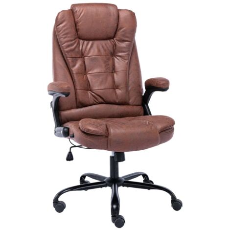 Sedia da Ufficio Marrone Chiaro in Scamosciato vidaXL