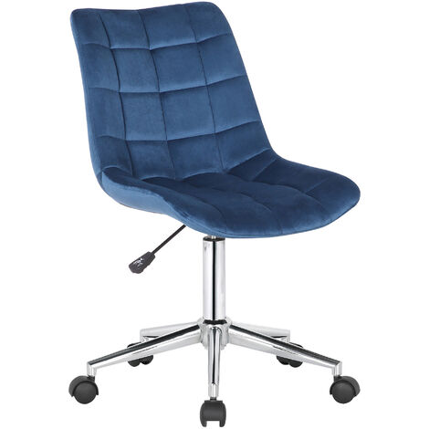 Sedia da ufficio Medford in velluto blu