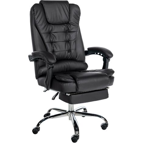 Sedia da ufficio Oxygen nero Finta pelle