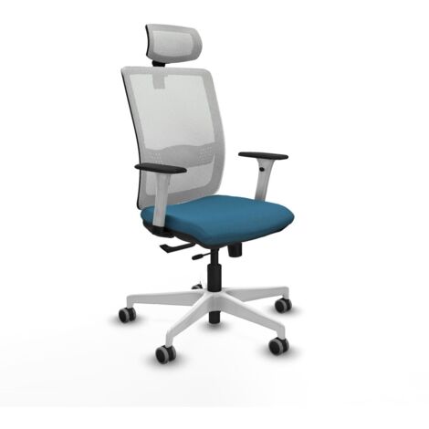 Sedia da Ufficio Piqueras y Crespo 1B026G2 Bianco Verde petrolio