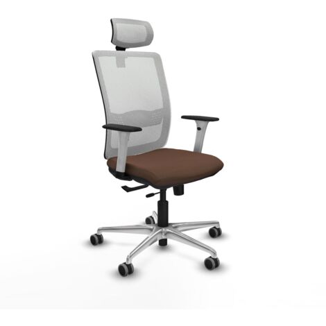 Sedia da Ufficio Piqueras y Crespo 1B086G2 Bianco Marrone scuro