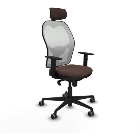 Sedia da Ufficio Piqueras y Crespo 1D036G2 Bianco Marrone scuro