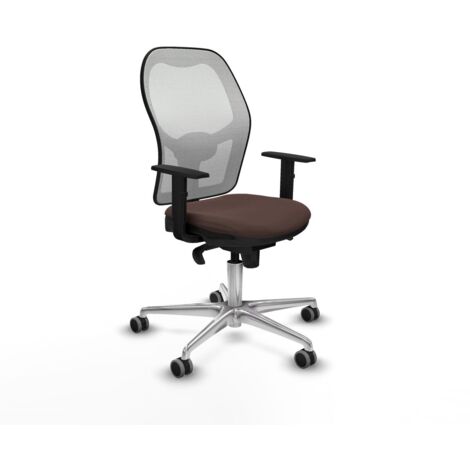 Sedia da Ufficio Piqueras y Crespo 1D086G0 Bianco Marrone scuro