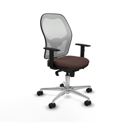 Sedia da Ufficio Piqueras y Crespo 1D086N0 Bianco Marrone scuro
